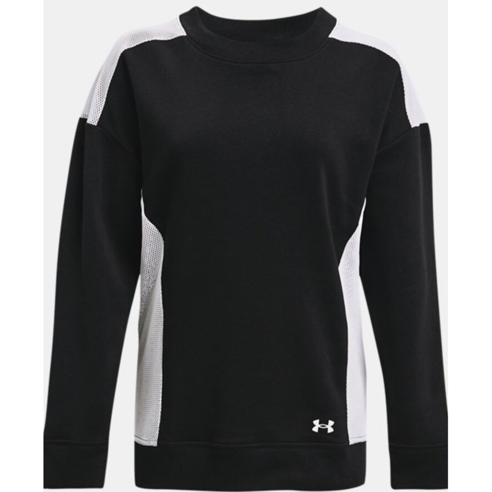 Under Armour Sweatshirt Sz‎ S Pullover Oversized Mesh Details Crew Fleece Sports - Picture 5 of 10